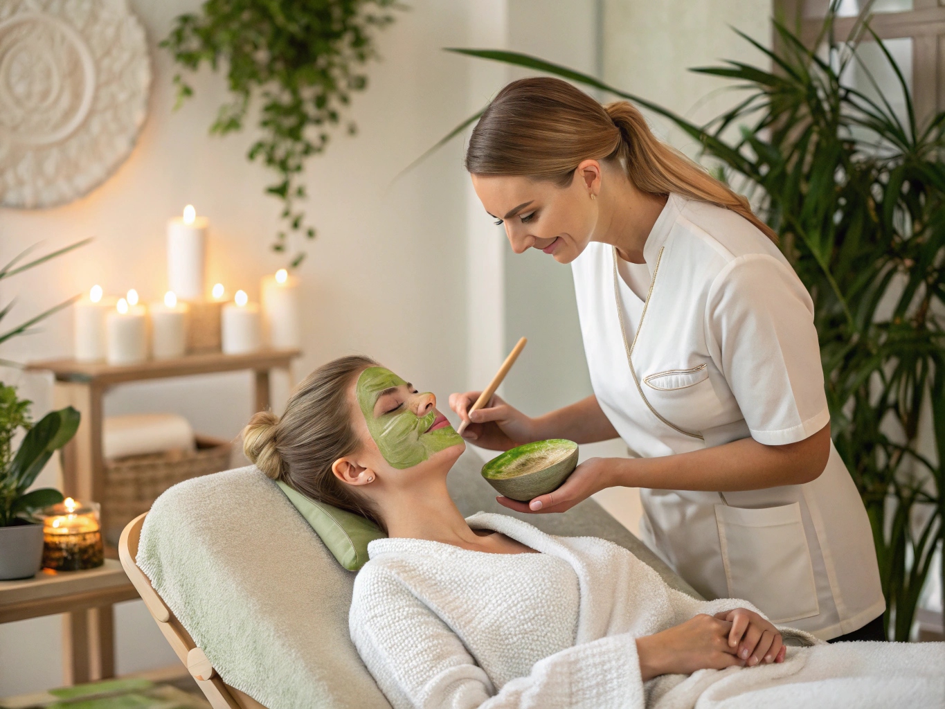 Luxe gezichtsbehandeling met natuurlijke producten